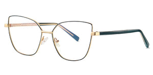 Peekaboo anti blue light cat eye glasses frame women vintage metal gold pink female prescription glasses for computer clear lens