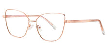 Load image into Gallery viewer, Peekaboo anti blue light cat eye glasses frame women vintage metal gold pink female prescription glasses for computer clear lens