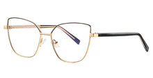 Load image into Gallery viewer, Peekaboo anti blue light cat eye glasses frame women vintage metal gold pink female prescription glasses for computer clear lens