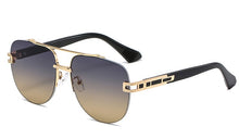 Load image into Gallery viewer, Peekaboo big frame sunglasses rimless uv400 male 2023 half frame men eyewear woman metal brown blue gradient lens