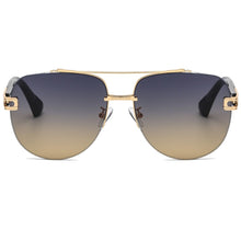 Load image into Gallery viewer, Peekaboo big frame sunglasses rimless uv400 male 2023 half frame men eyewear woman metal brown blue gradient lens