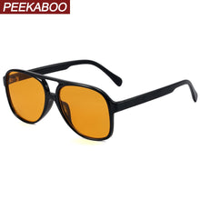 Load image into Gallery viewer, Peekaboo big frame sunglasses uv400 2022 trendy ladies sun glasses for men yellow brown female  -selling