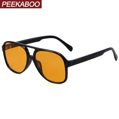 Peekaboo big frame sunglasses uv400 2022 trendy ladies sun glasses for men yellow brown female  -selling