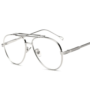 Peekaboo clear lens gold male spectacle frames for men retro flat top designer eye glasses man eyewear frames women big
