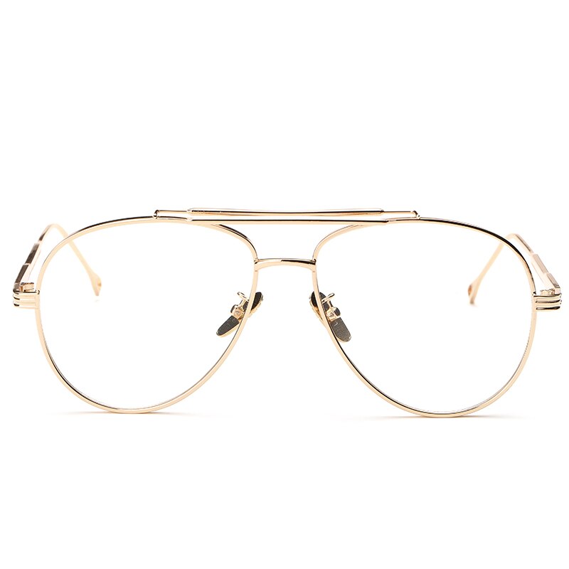 Peekaboo clear lens gold male spectacle frames for men retro flat top designer eye glasses man eyewear frames women big