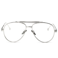 Load image into Gallery viewer, Peekaboo clear lens gold male spectacle frames for men retro flat top designer eye glasses man eyewear frames women big