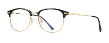Load image into Gallery viewer, Peekaboo computer optical eye glasses anti blue light black semi-rimless half metal tr90 eyeglasses women eyewear men unisex