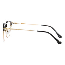 Load image into Gallery viewer, Peekaboo computer optical eye glasses anti blue light black semi-rimless half metal tr90 eyeglasses women eyewear men unisex