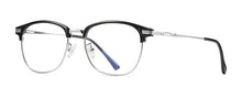 Load image into Gallery viewer, Peekaboo computer optical eye glasses anti blue light black semi-rimless half metal tr90 eyeglasses women eyewear men unisex