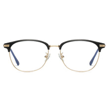Load image into Gallery viewer, Peekaboo computer optical eye glasses anti blue light black semi-rimless half metal tr90 eyeglasses women eyewear men unisex