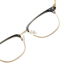 Load image into Gallery viewer, Peekaboo computer optical eye glasses anti blue light black semi-rimless half metal tr90 eyeglasses women eyewear men unisex