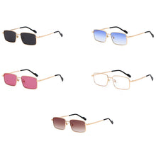 Load image into Gallery viewer, Peekaboo driving metal sunglasses men square male blue brown sun glasses for women uv400 2023 summer accessories drop ship