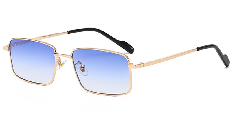 Peekaboo driving metal sunglasses men square male blue brown sun glasses for women uv400 2023 summer accessories drop ship