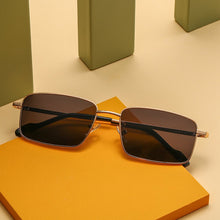 Load image into Gallery viewer, Peekaboo driving metal sunglasses men square male blue brown sun glasses for women uv400 2023 summer accessories drop ship