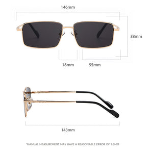 Peekaboo driving metal sunglasses men square male blue brown sun glasses for women uv400 2023 summer accessories drop ship