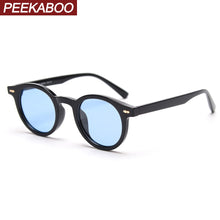 Load image into Gallery viewer, Peekaboo female sunglasses men polarized summer round sun glasses retro woman uv400 color lens blue green yellow korean style