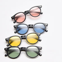 Load image into Gallery viewer, Peekaboo female sunglasses men polarized summer round sun glasses retro woman uv400 color lens blue green yellow korean style
