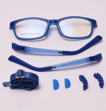 Load image into Gallery viewer, Peekaboo girl child glasses optical tr90 frame anti-slip clear lens kids square eyeglasses frames gifts for boys blue pink