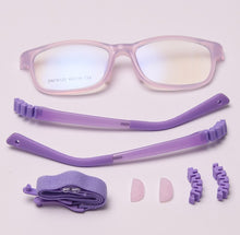 Load image into Gallery viewer, Peekaboo girl child glasses optical tr90 frame anti-slip clear lens kids square eyeglasses frames gifts for boys blue pink