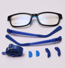Load image into Gallery viewer, Peekaboo girl child glasses optical tr90 frame anti-slip clear lens kids square eyeglasses frames gifts for boys blue pink