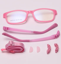 Load image into Gallery viewer, Peekaboo girl child glasses optical tr90 frame anti-slip clear lens kids square eyeglasses frames gifts for boys blue pink