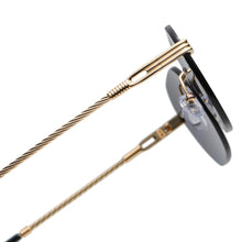 Load image into Gallery viewer, Peekaboo gold men retro sunglasses rimless 2022 uv400 frameless female metal glasses for women brown summer accessories