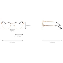 Load image into Gallery viewer, Peekaboo gold metal spectacle frames women spring hinge female cat eye glasses frame vintage clear lens gift items pink