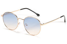 Load image into Gallery viewer, Peekaboo gold metal glasses for men gradient lens uv400 women small sunglasses round 2023 accessories summer blue brown