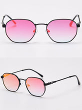 Load image into Gallery viewer, Peekaboo gold metal mirror square frame sunglasses women vintage 2022 blue green male sun glasses for men uv400 high quality