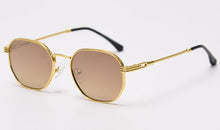 Load image into Gallery viewer, Peekaboo gold metal mirror square frame sunglasses women vintage 2022 blue green male sun glasses for men uv400 high quality