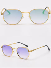 Load image into Gallery viewer, Peekaboo gold metal mirror square frame sunglasses women vintage 2022 blue green male sun glasses for men uv400 high quality