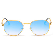 Load image into Gallery viewer, Peekaboo gold metal mirror square frame sunglasses women vintage 2022 blue green male sun glasses for men uv400 high quality