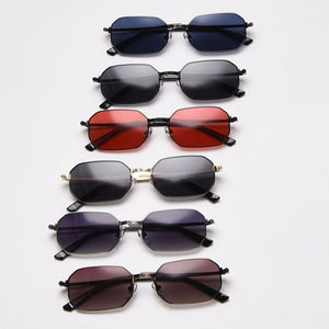 Peekaboo gold metal rectangular sunglasses men polarized uv400 retro male female sun glasses vintage irregular 2023 summer