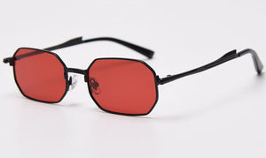 Peekaboo gold metal rectangular sunglasses men polarized uv400 retro male female sun glasses vintage irregular 2023 summer