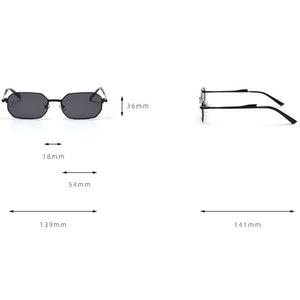 Peekaboo gold metal rectangular sunglasses men polarized uv400 retro male female sun glasses vintage irregular 2023 summer