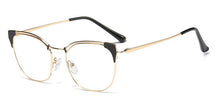 Load image into Gallery viewer, Peekaboo gold metal retro eye glasses women transparent lens accessorries eyewear frames cat eye gift for ladies