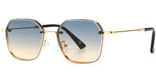 Load image into Gallery viewer, Peekaboo gold metal sunglasses for men retro uv400 2022 square sun glasses for women gradient lens brown