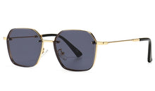 Load image into Gallery viewer, Peekaboo gold metal sunglasses for men retro uv400 2022 square sun glasses for women gradient lens brown