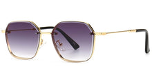 Load image into Gallery viewer, Peekaboo gold metal sunglasses for men retro uv400 2022 square sun glasses for women gradient lens brown
