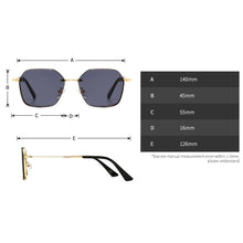 Load image into Gallery viewer, Peekaboo gold metal sunglasses for men retro uv400 2022 square sun glasses for women gradient lens brown
