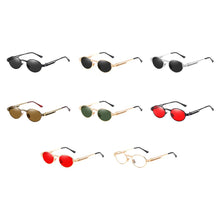 Load image into Gallery viewer, Peekaboo gold retro round sunglasses vintage men 2023 summer metal punk sun glasses for women oval anti blue light uv400 unisex
