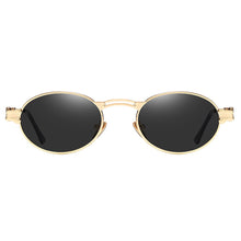Load image into Gallery viewer, Peekaboo gold retro round sunglasses vintage men 2023 summer metal punk sun glasses for women oval anti blue light uv400 unisex