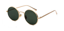 Load image into Gallery viewer, Peekaboo gold round metal frame sunglasses men retro 2023 summer style women red lens sun glasses unisex yellow pink black