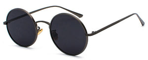 Peekaboo gold round metal frame sunglasses men retro 2023 summer style women red lens sun glasses unisex yellow pink black