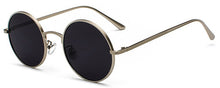 Load image into Gallery viewer, Peekaboo gold round metal frame sunglasses men retro 2023 summer style women red lens sun glasses unisex yellow pink black