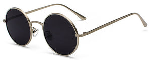 Peekaboo gold round metal frame sunglasses men retro 2023 summer style women red lens sun glasses unisex yellow pink black