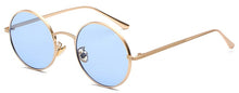 Load image into Gallery viewer, Peekaboo gold round metal frame sunglasses men retro 2023 summer style women red lens sun glasses unisex yellow pink black