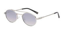 Load image into Gallery viewer, Peekaboo green blue mirror sunglasses for men double bridge retro style round sun glasses for women full metal uv400 gift items