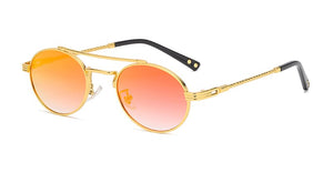Peekaboo green blue mirror sunglasses for men double bridge retro style round sun glasses for women full metal uv400 gift items