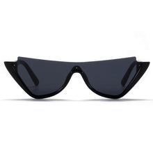 Carica l&#39;immagine nel visualizzatore di Gallery, Peekaboo half frame sunglasses for women retro style black leopard ladies sun glasses cat eye uv400 female drop shipping 2022